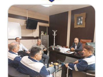 جلسه مشترک روسای اداره HSED پالایشگاه و اداره کار و رفاه اجتماعی آبادان