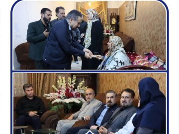 دیدار مدیرعامل پالایشگاه آبادان با خانواده شهدا