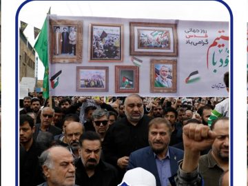 حضور مدیریت و کارکنان پالایشگاه آبادان در راهپیمایی روز جهانی قدس
